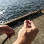 釣り竿（ロッド）を伸ばす