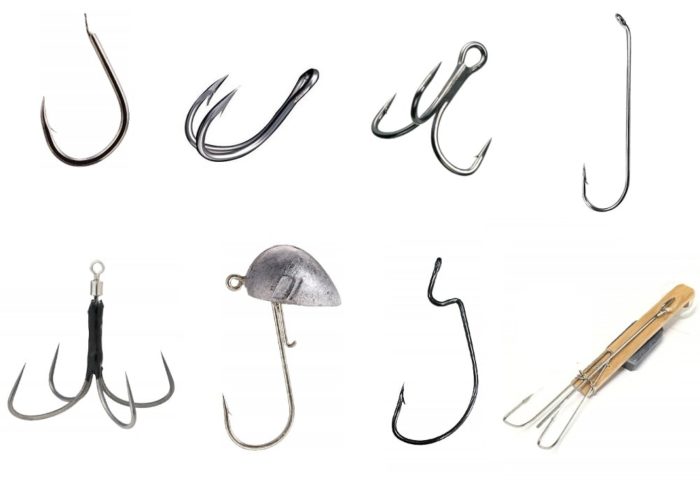 多種多様な釣り針（フック）の形状