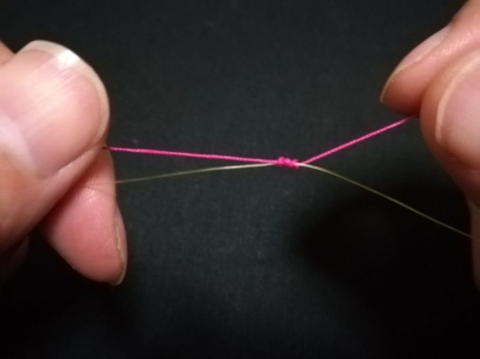 ウキ止めの糸の結び方